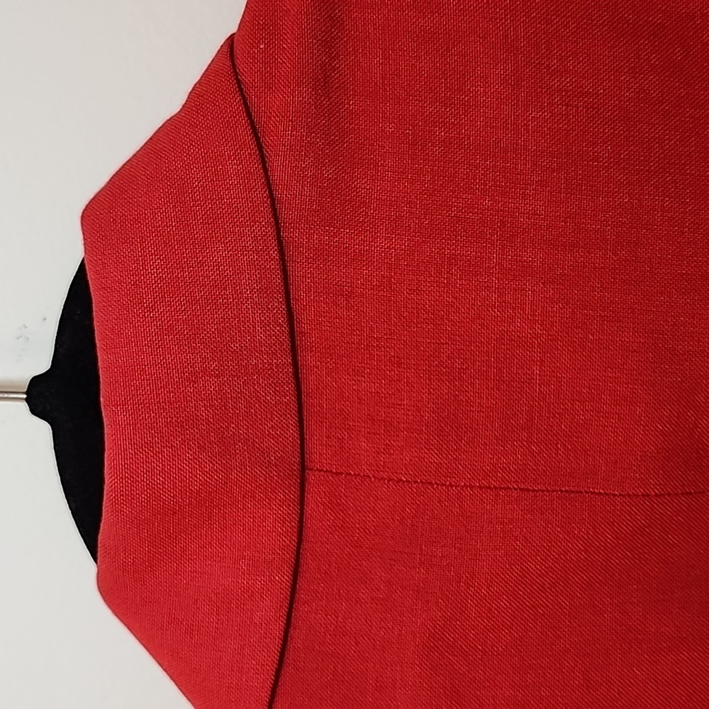 VTG Christian Dior red cropped blazer  Red Double-Breasted Blazer Size 6 - Picture 15 of 16